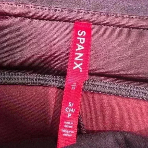 Spanx Faux Suede Shaping High Rise Leggings In Dark Terracotta Size Small - Picture 8 of 10